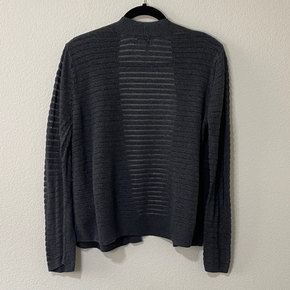 Old Navy Large Charcoal Open-Front Cardigan Sweater Lightweight Layering - Picture 3 of 4